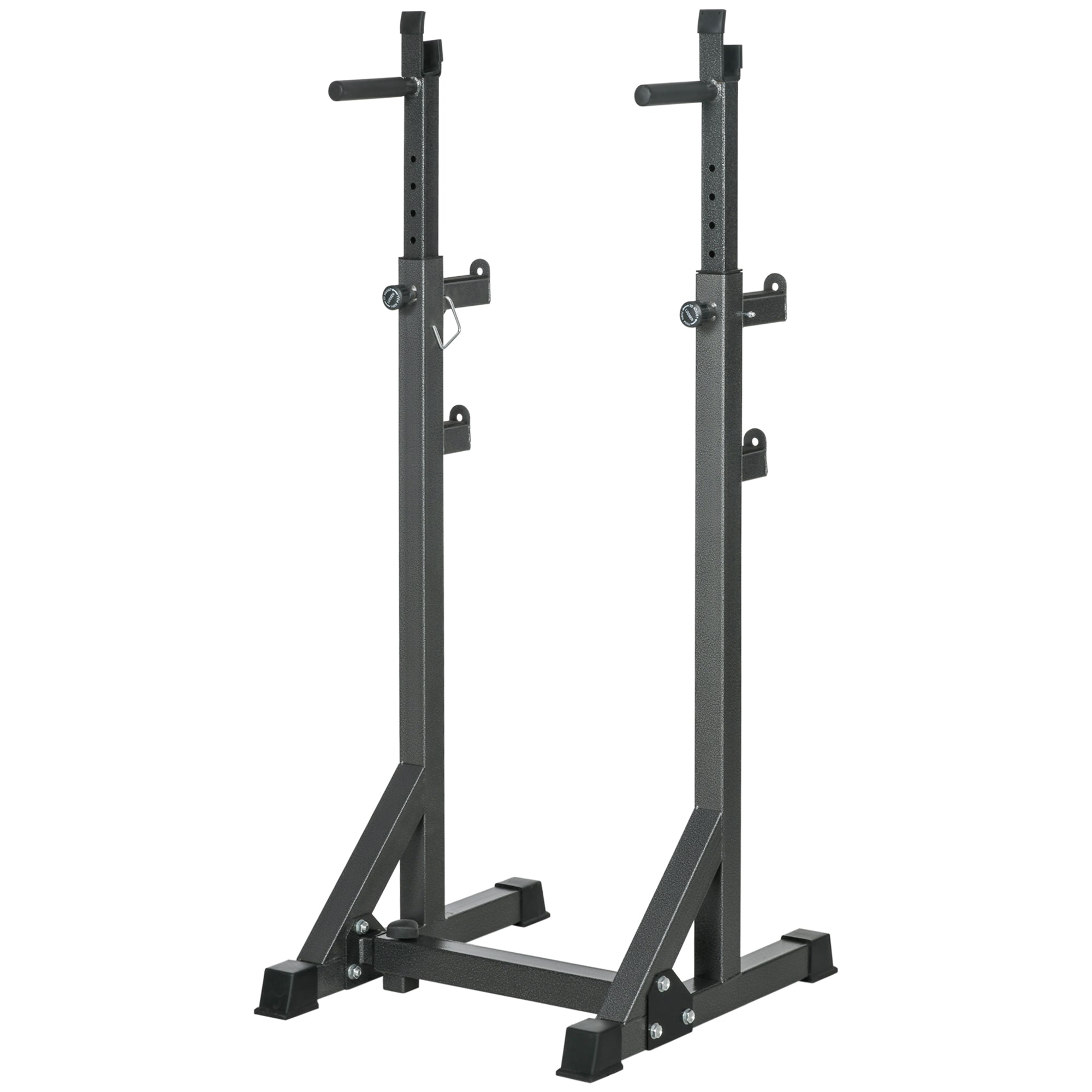 Heavy Duty Barbell Squat Rack with Dip Station, Adjustable and Multifunctional Weight Power Stand for Home Gym-0