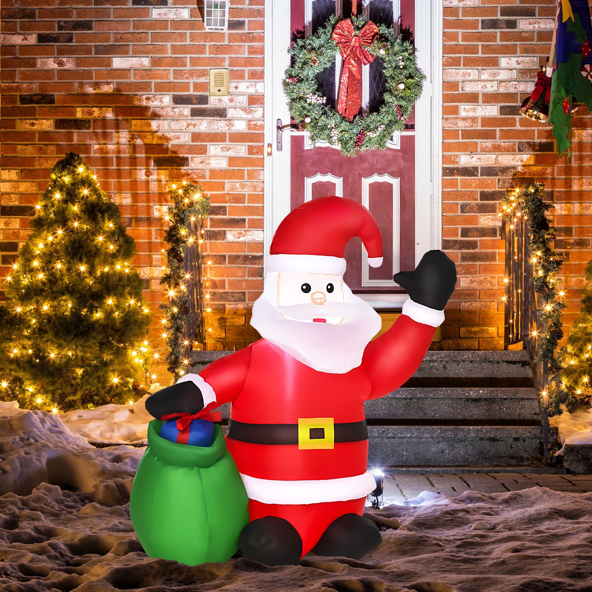 Inflatable Blow up Christmas Santa Claus 120cm LED Lighted Yard-1