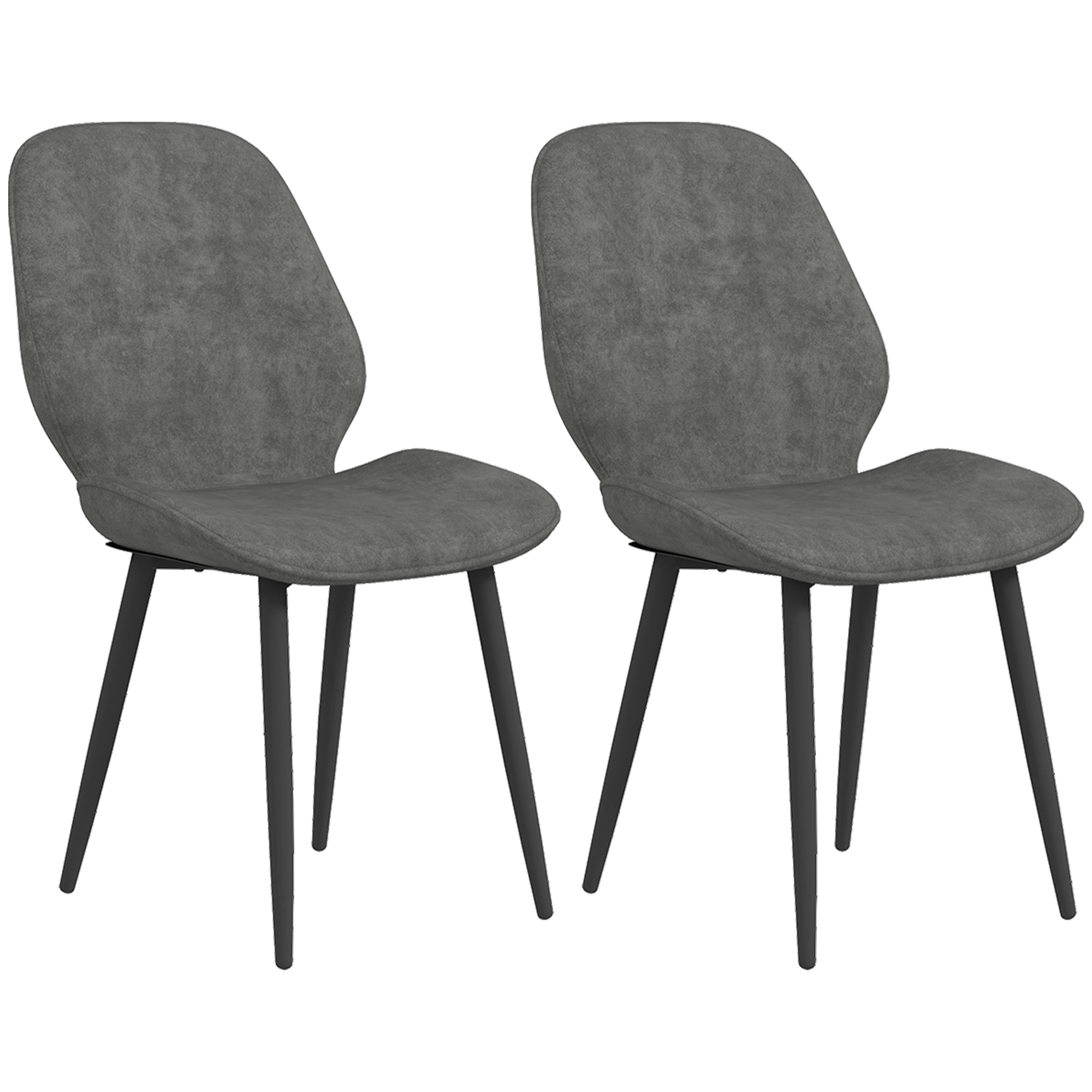 Velvet Dining Chairs, Set of 2 Dining Room Chairs with Metal Legs for Living Room, Dining Room, Grey-0