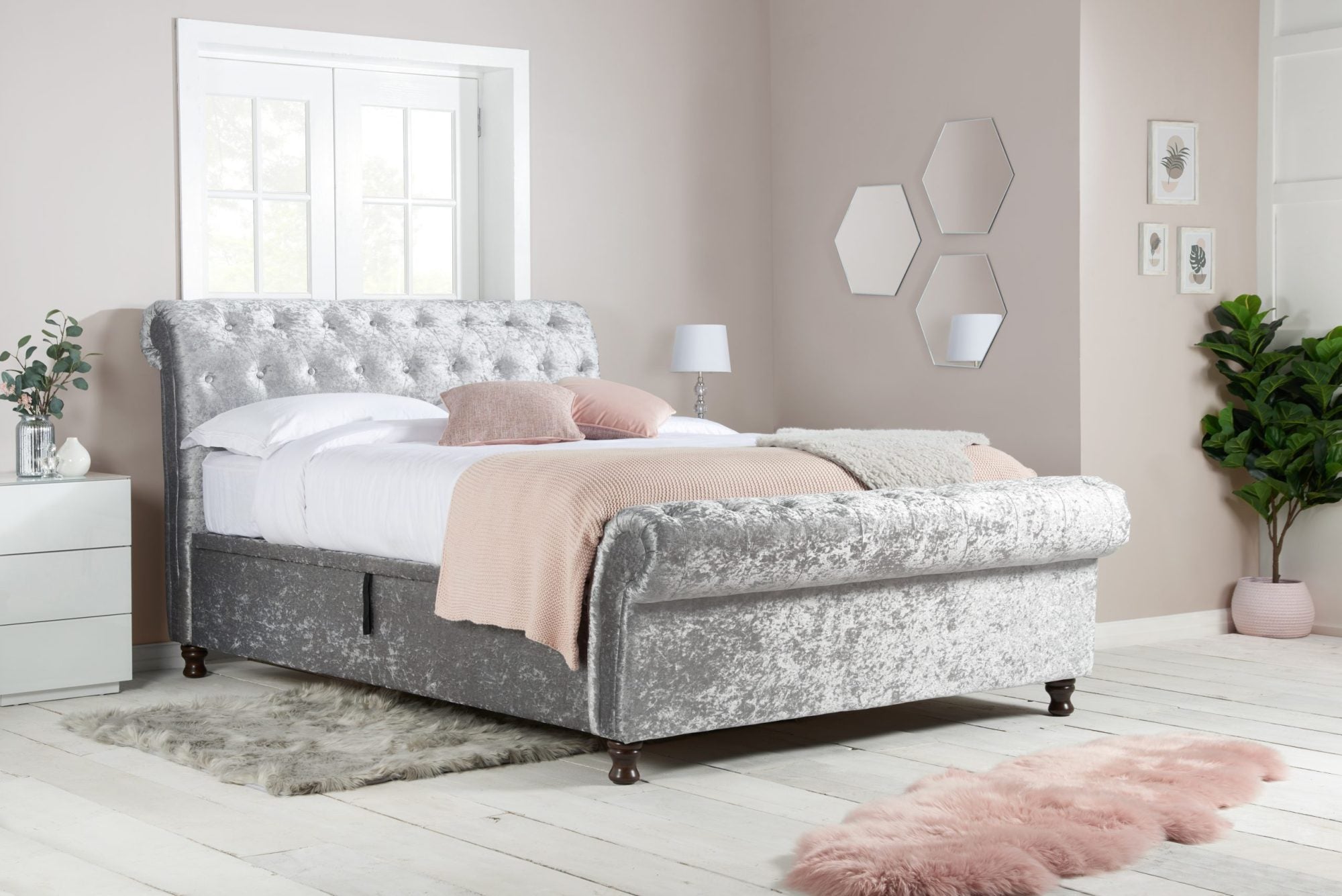 Castello King Side Ottoman Bed-0