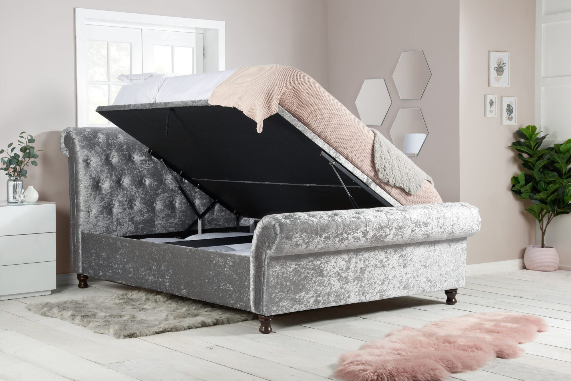 Castello King Side Ottoman Bed-1