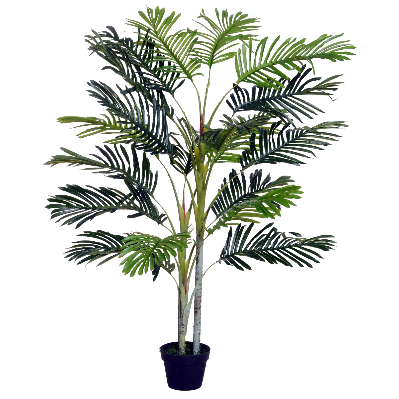 150cm(5ft) Artificial Palm Tree Decorative Indoor Faux Green Plant w/Leaves Home Décor Tropical Potted Home Office-0