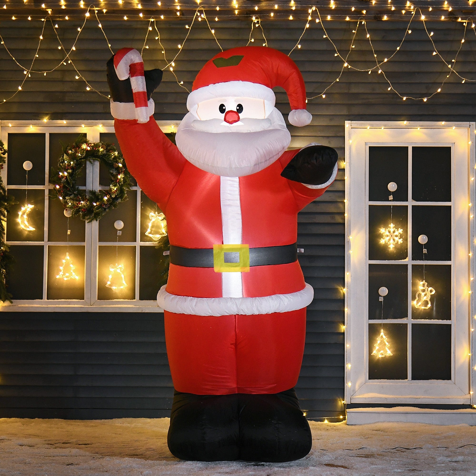 Inflatable Air Blown Christmas Santa Claus 240cm LED Lighted-1