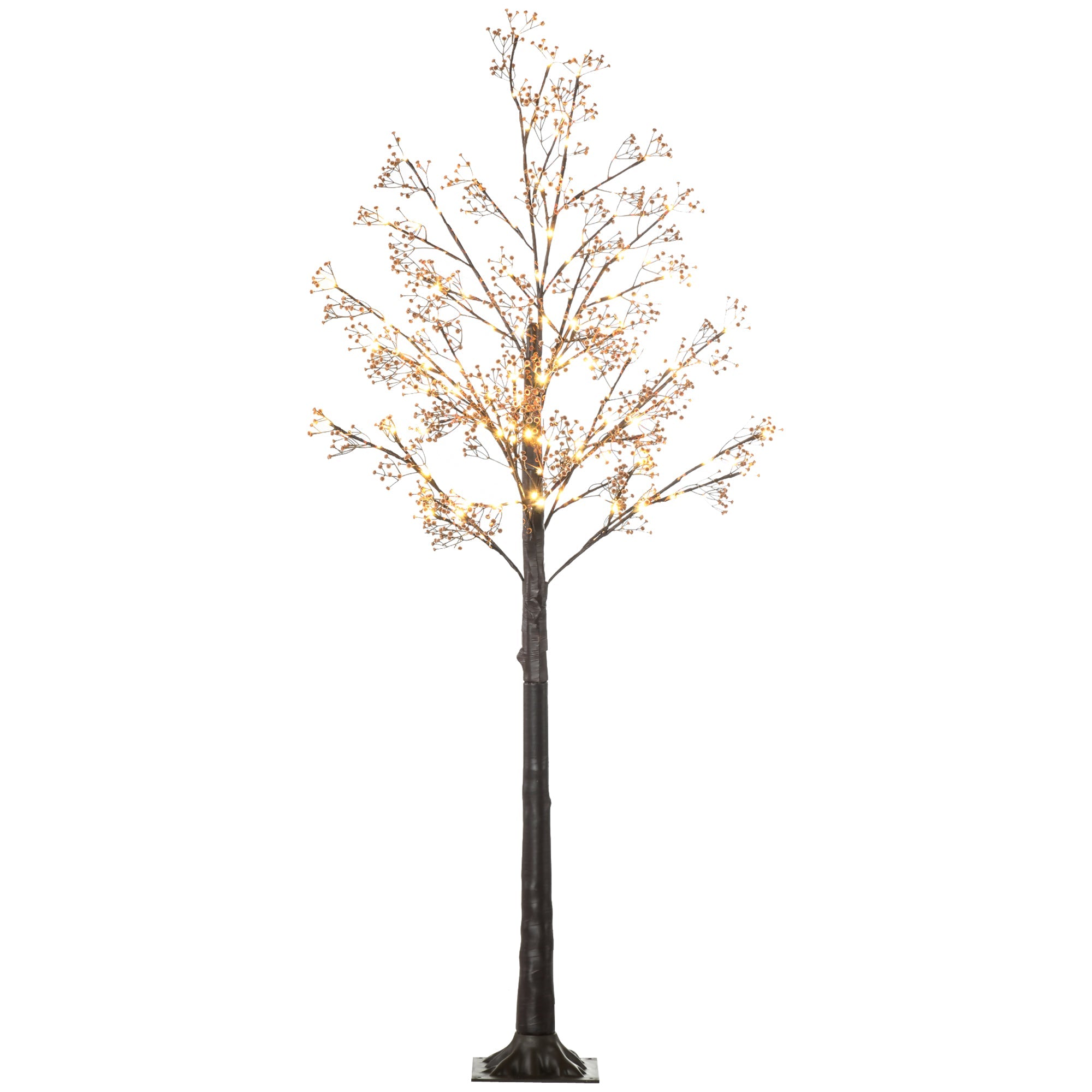6ft Artificial Gypsophila Blossom Tree Light with 96 Warm White LED Light, Baby Breath Flowers for Home Party Wedding, Indoor and Outdoor Use-0
