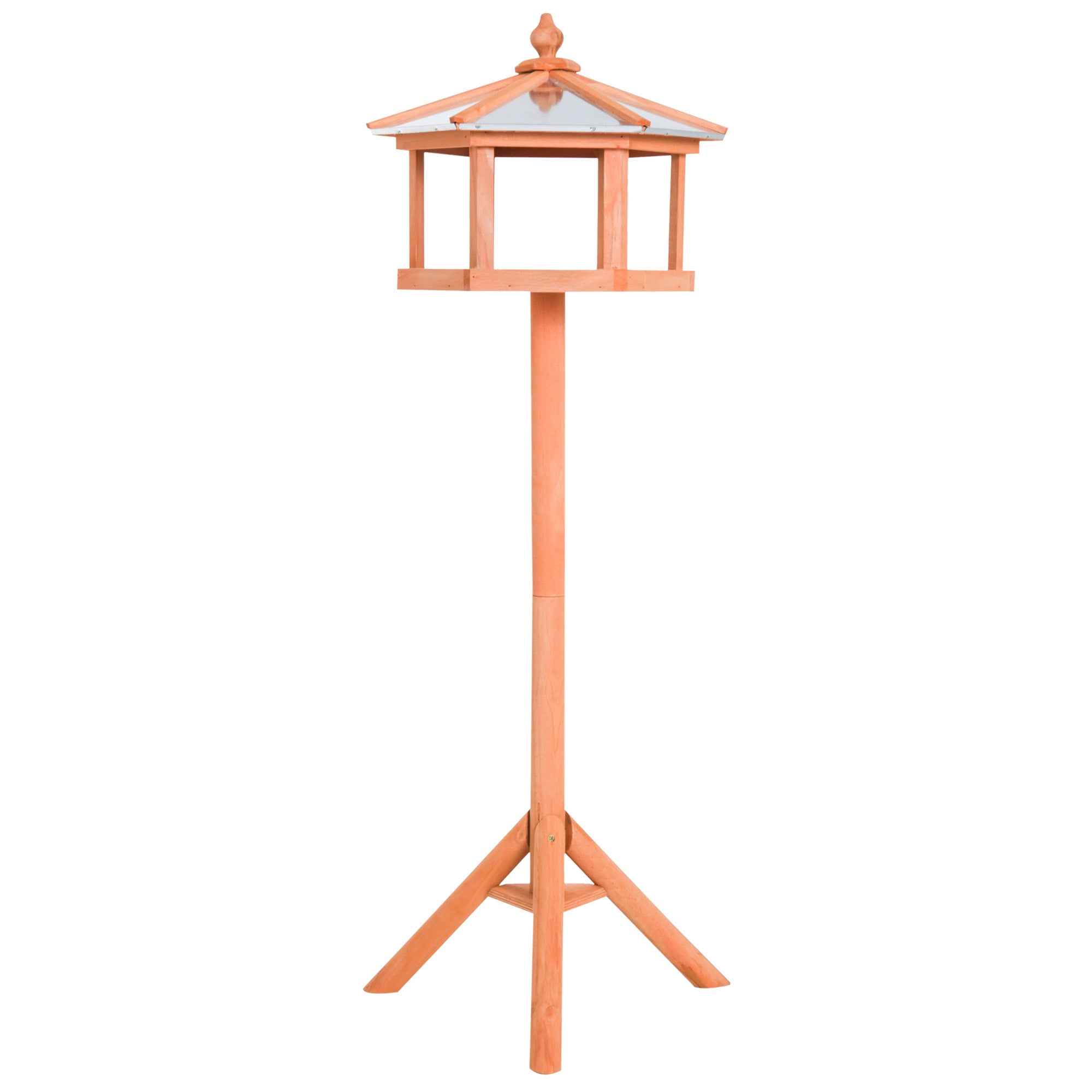 Deluxe Bird Stand Feeder Table Feeding Station Wooden Garden Wood Coop Parrot Stand 113cm High New-0