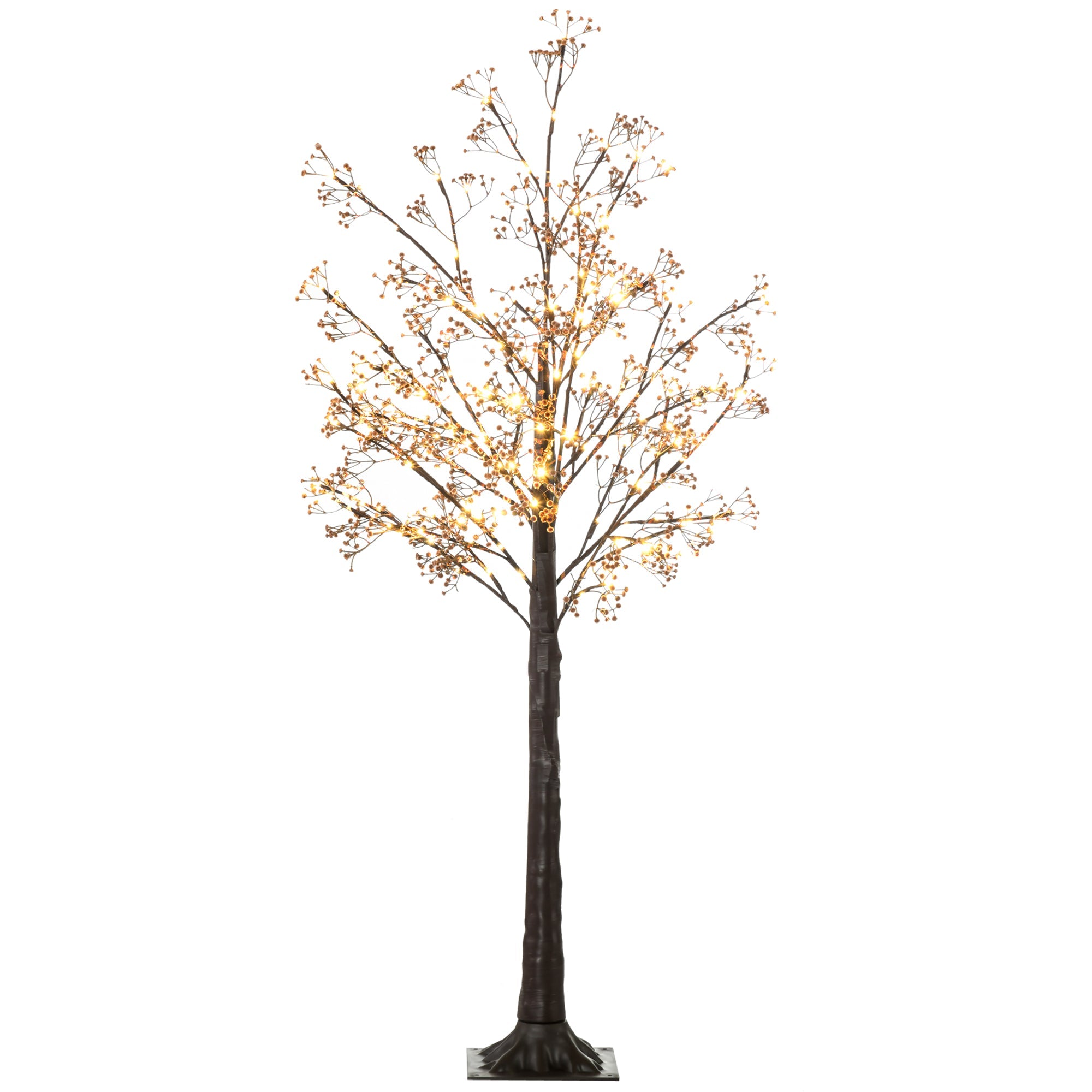5ft Artificial Gypsophila Blossom Tree Light with 96 Warm White LED Light, Baby Breath Flowers for Home Party Wedding, Indoor and Outdoor Use-0