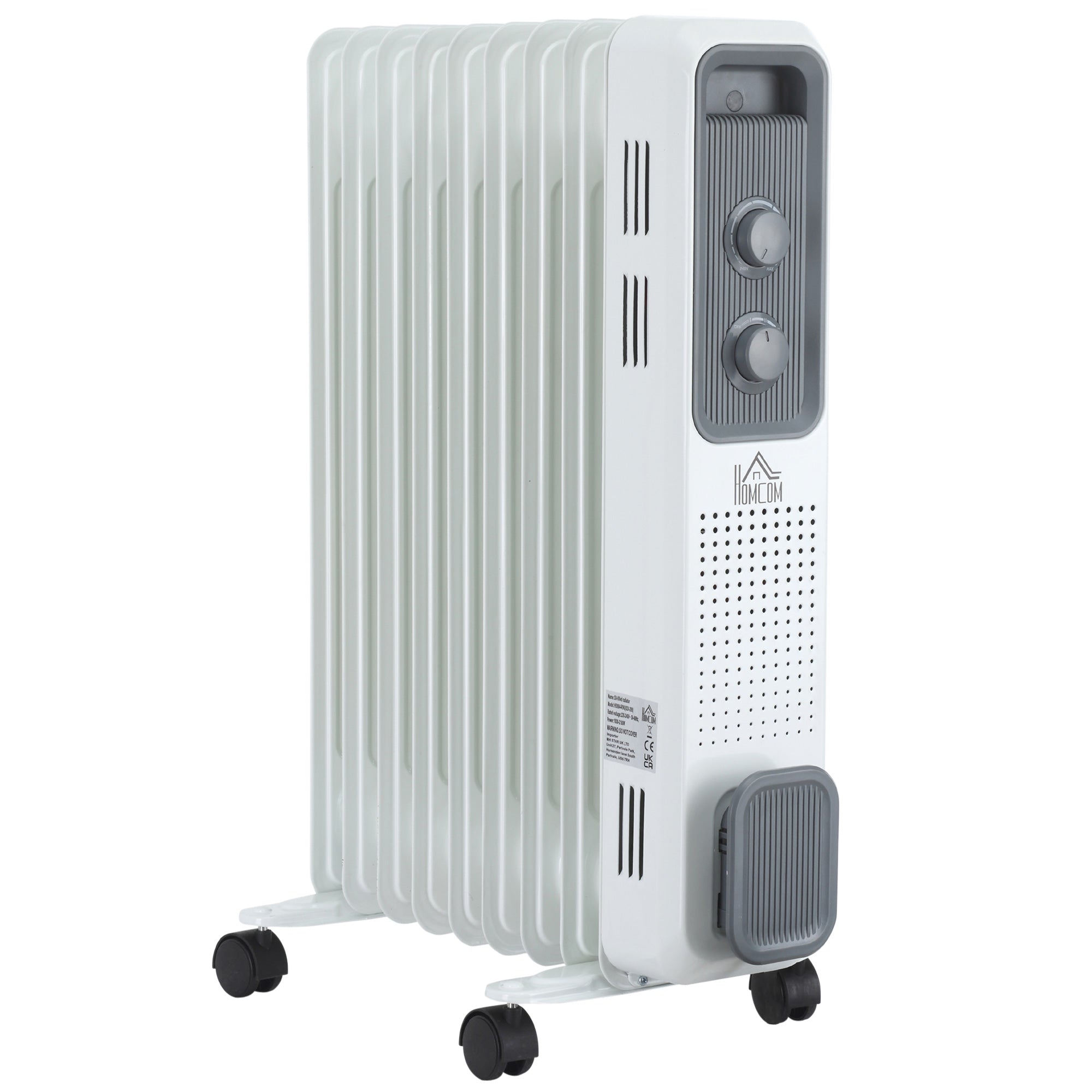2180W Oil Filled Radiator, Portable Electric Heater, w/ Built-in 24-Hour Timer, 3 Heat Settings, Adjustable Thermostat, Safe Power-Off-0