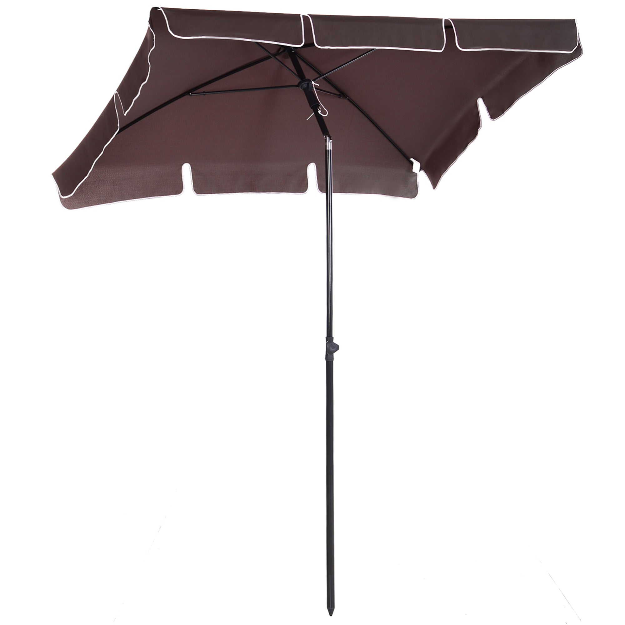 Aluminum Umbrella Parasol-Brown-0