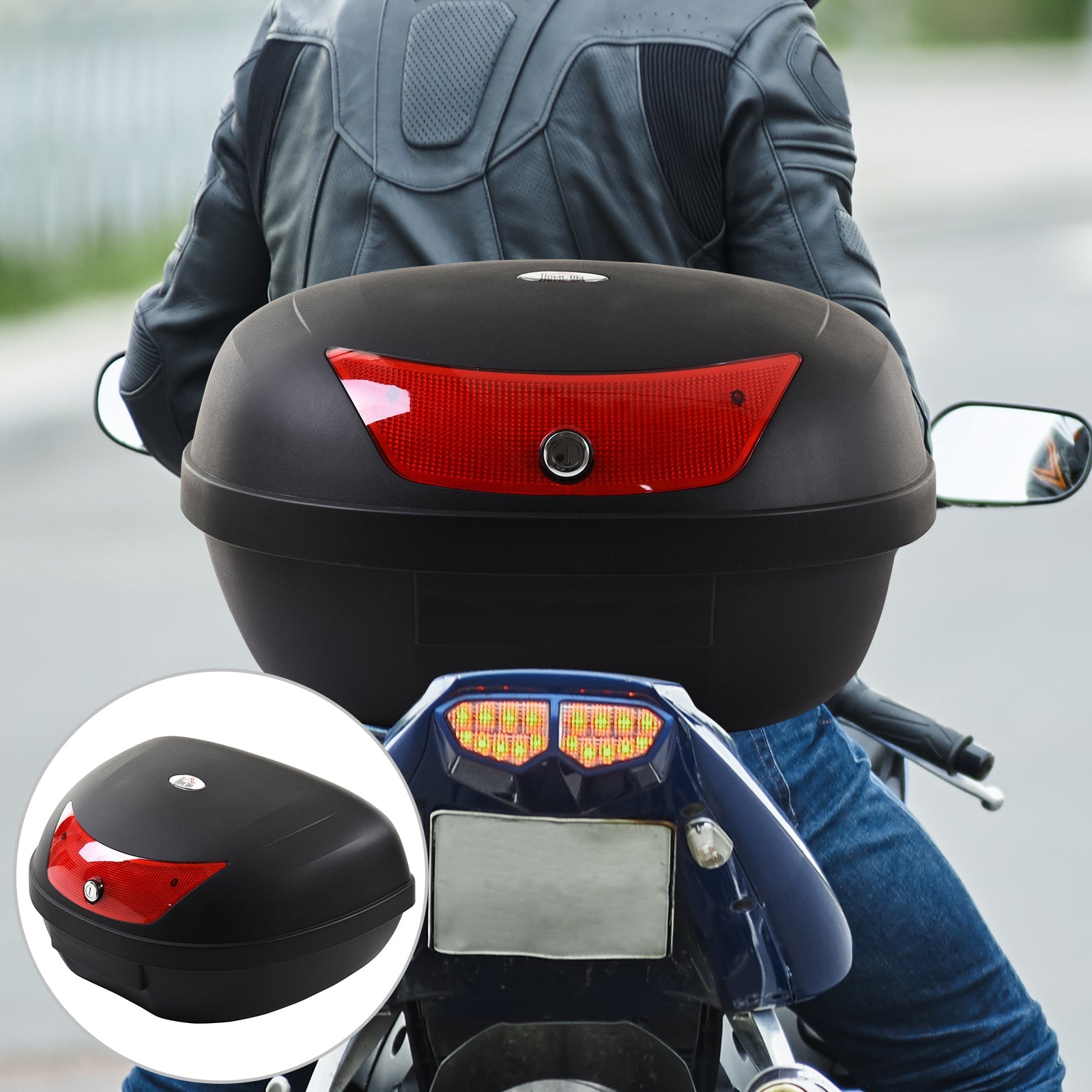48L Motorcycke Trunk Travel Luggage Storage Box, Can Store Helmet-1