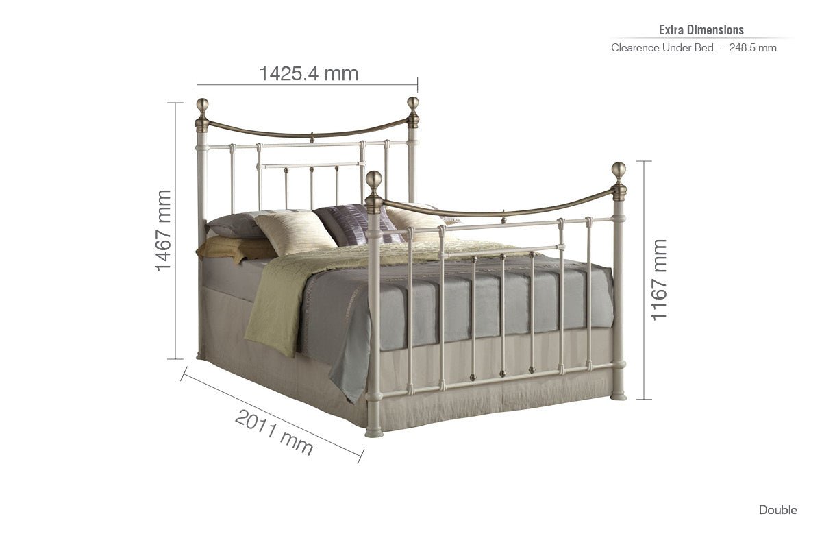 Bronte Double Bed White-1