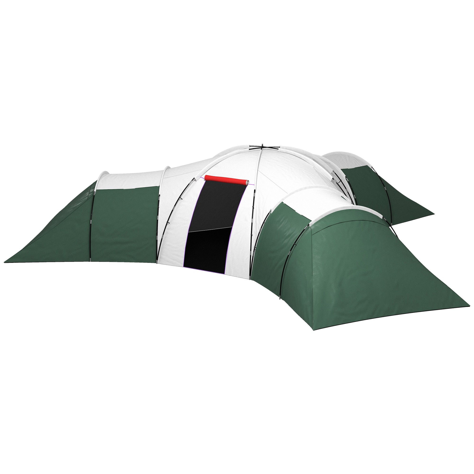 6-9 Man Tent with Bedrooms and Living Room, Accessories Included-0