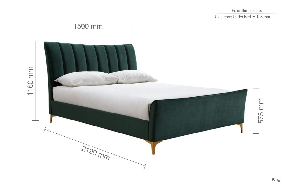 Clover King Bed Green-1