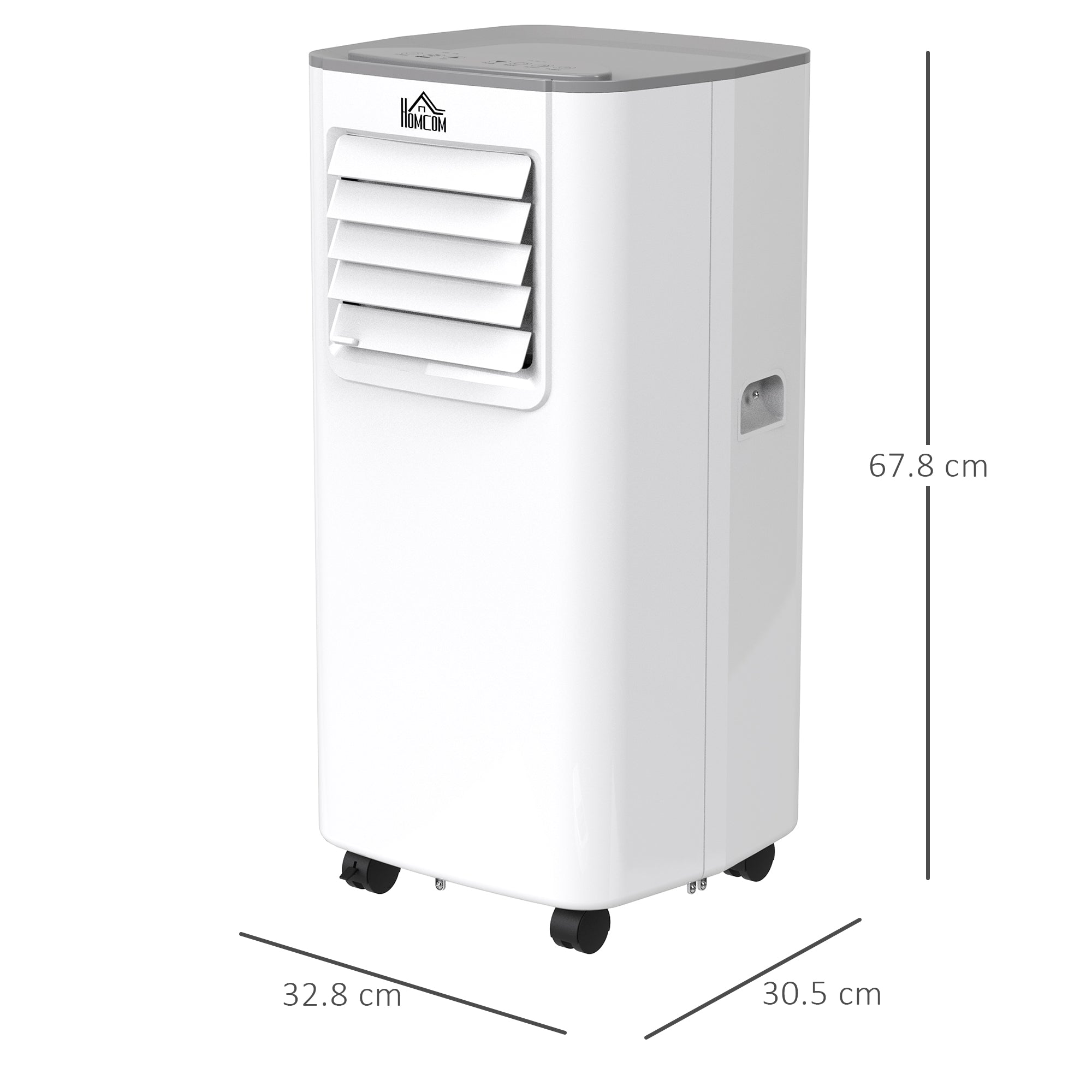 5000 BTU 4-In-1 Compact Portable Mobile Air Conditioner Unit Cooling Dehumidifying Ventilating w/ Fan Remote LED 24hTimer Auto Shut Down White-2