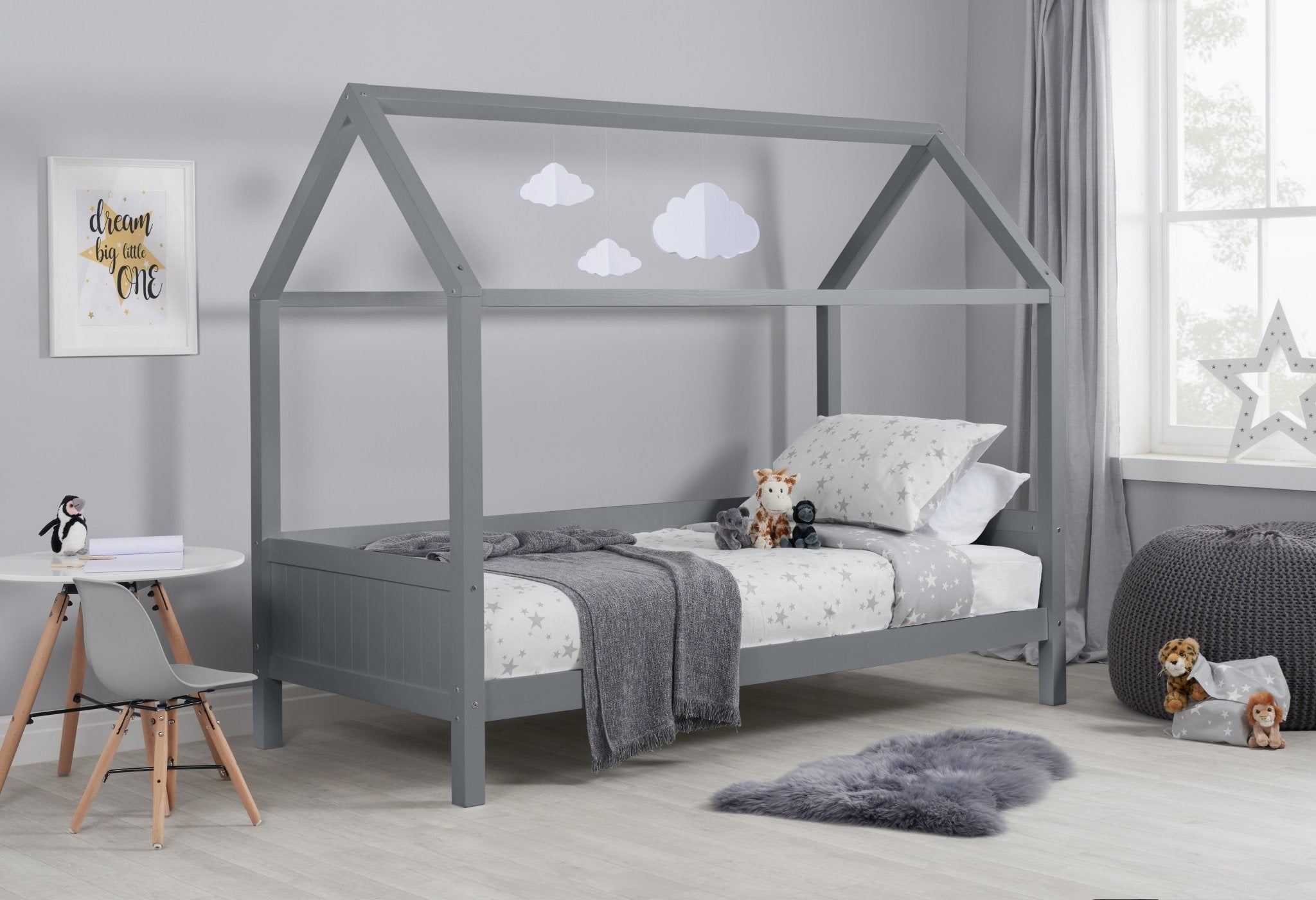 Home Single Bed - Grey-0
