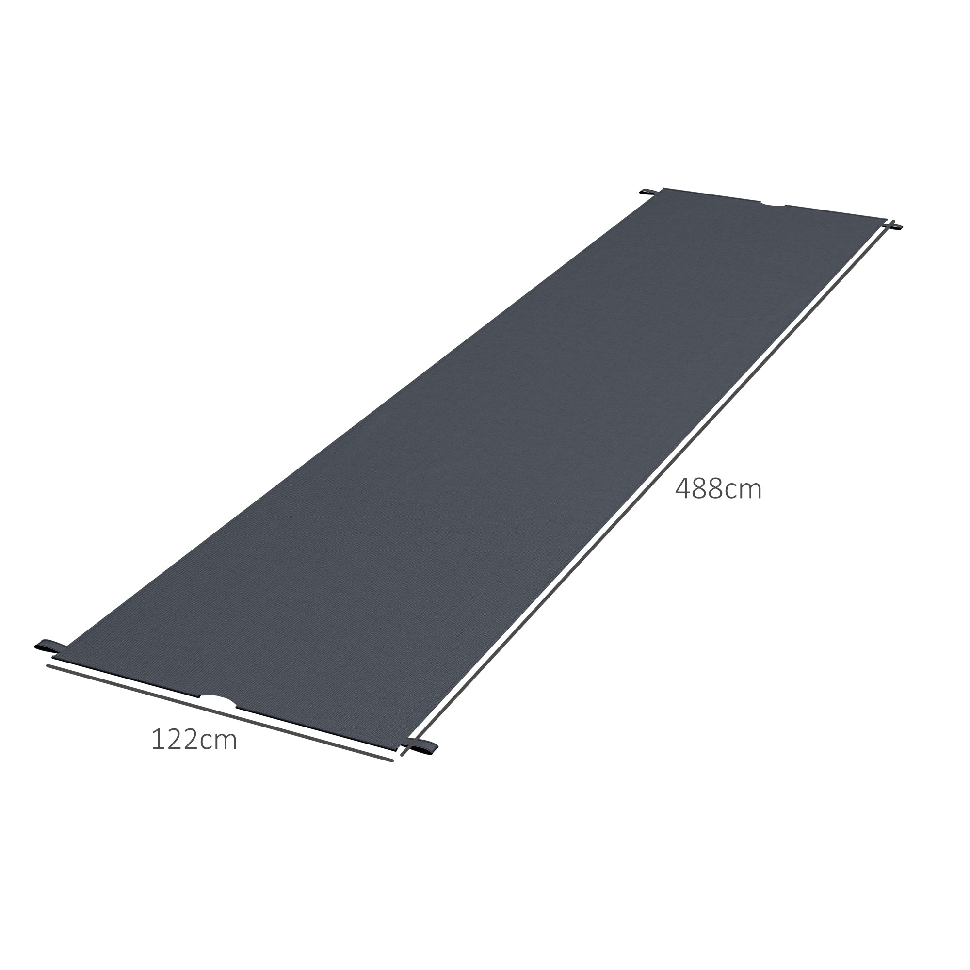 2 Pcs UV Protection Pergola Replacement Canopy, Pergola Shade Cover, Easy to Install, for 3 x 3(m) Pergola, Dark Grey-2