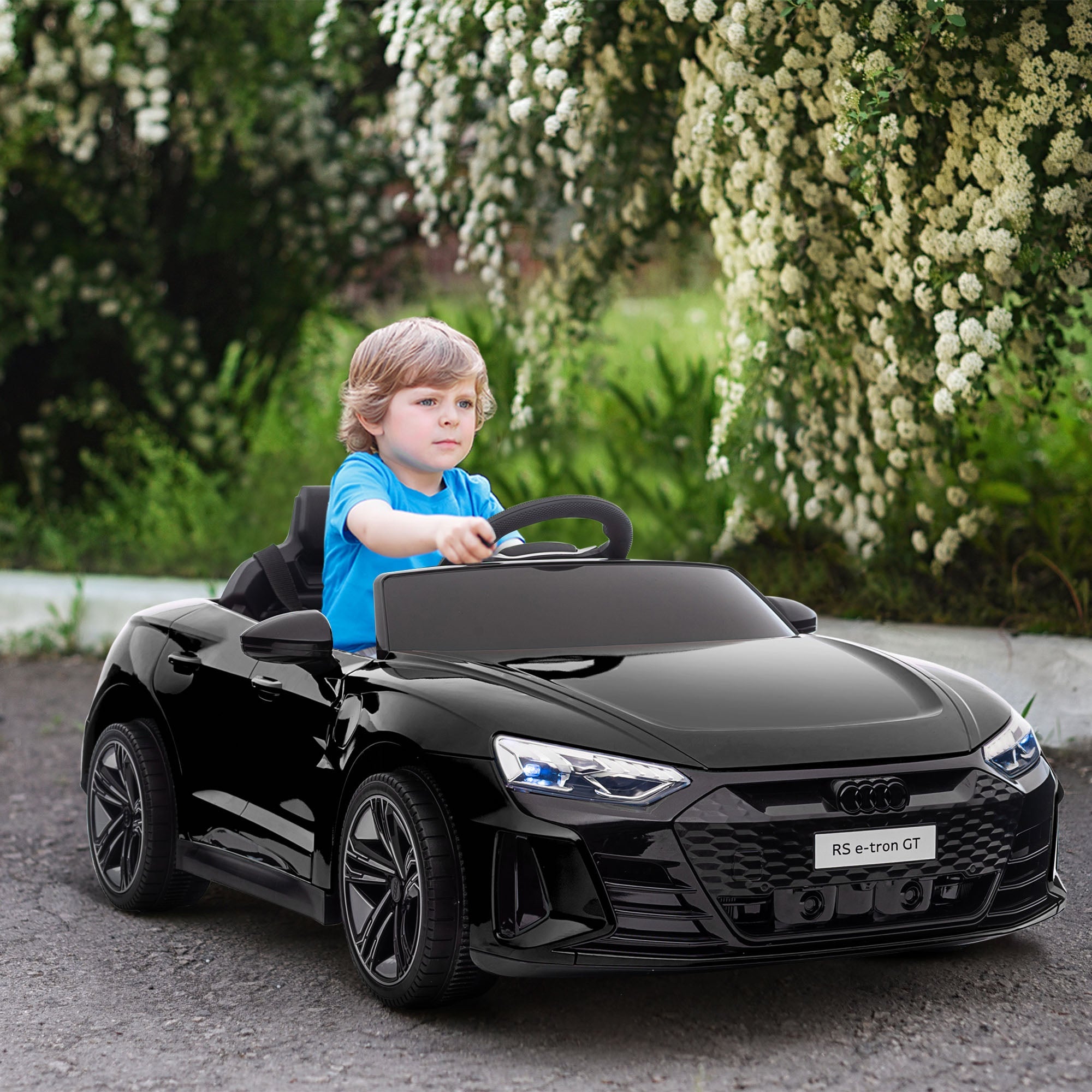 Audi Licensed 12V Kids Electric Ride-On, with Remote Control, Suspension System, Lights, Music, Motor - Black-1