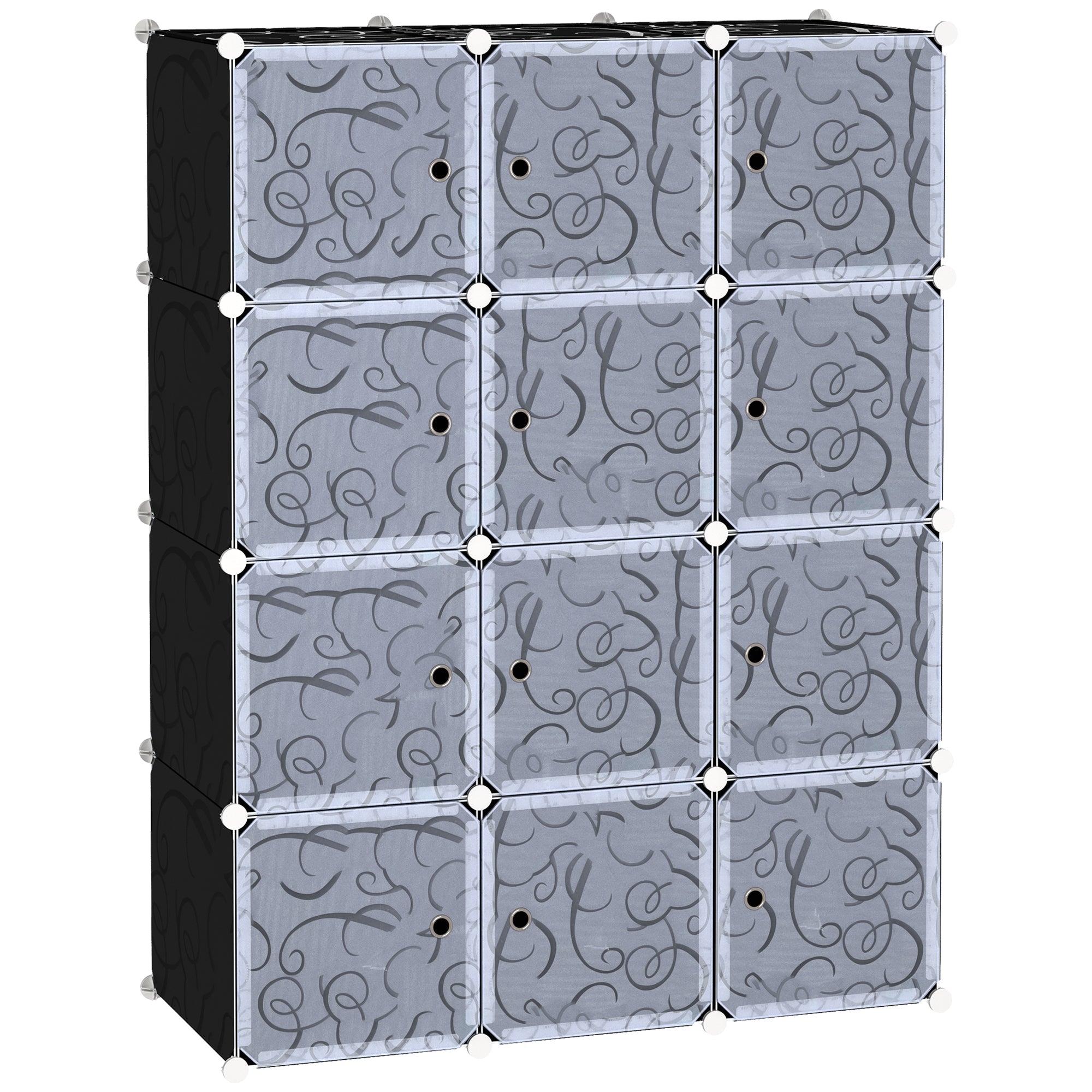 DIY Wardrobe Portable Interlocking Plastic Modular Closet Bedroom Clothes Storage Cabinet Cube Organiser-0