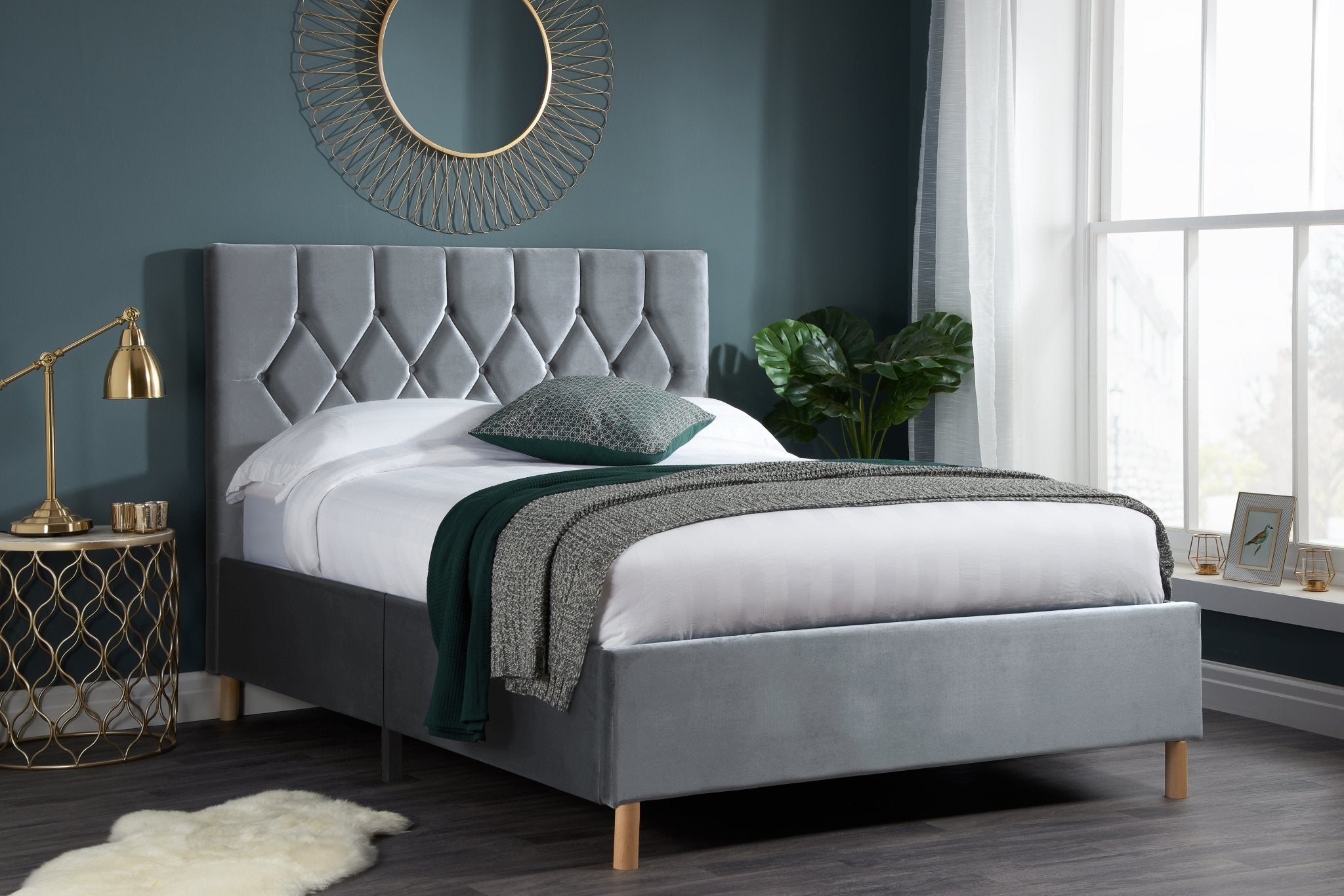 Loxley Small Double Bed Grey-0