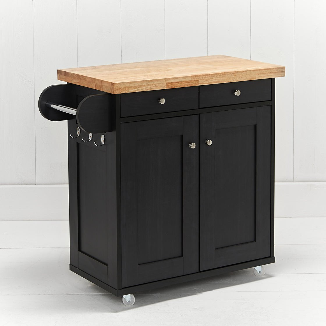 Portland Kitchen Island Black-1