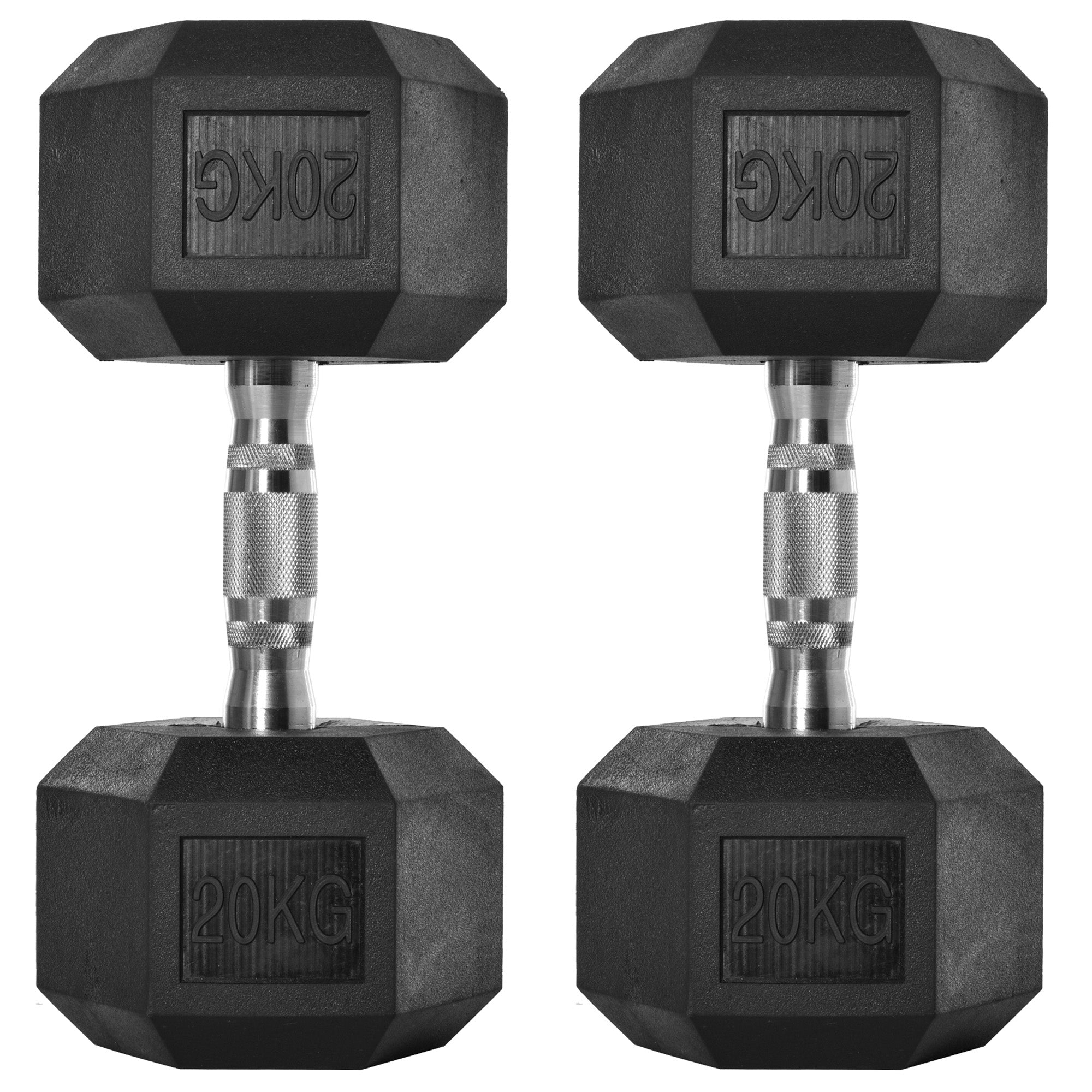2x20kg Rubber Hex Dumbbell Portable Hand Weights Dumbbell Home Gym Workout Fitness Hand Dumbbell-0