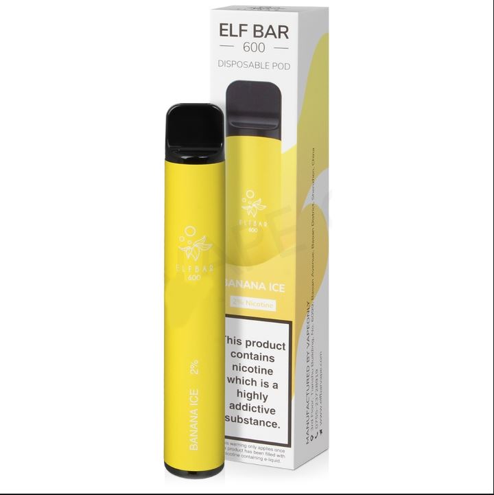 Elf Bar 2% Nicotine Disposable Vape 600 Puffs - Banana Ice