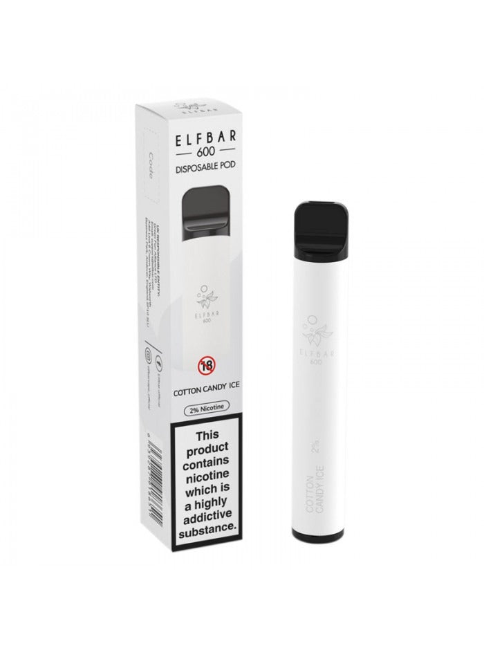 Elf Bar 2% Nicotine Disposable Vape 600 Puffs - Cotton Candy Ice