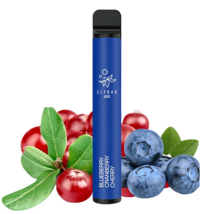 Elf bar 2% Nicotine Disposable 600 Puffs Vape - Blueberry Cranberry Cherry