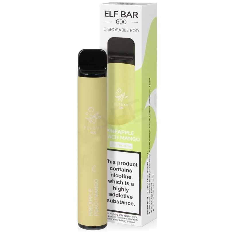 Elf Bar 2% Nicotine Disposable Vape 600 Puffs - Pineapple Peach Mango